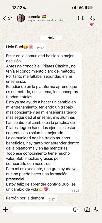 Depoimento de aluna 11
